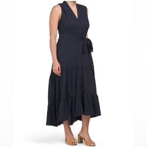 🎉LAST PIECE🎉NICOLE MILLER NEW YORK
Linen Blend Sleeveless Tiered Maxi Dress